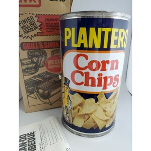 Vtg Planters Corn Chips Big Can BBQ Grill & Smoker by EHCO USA Open Box New