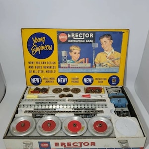 Vintage 1959 Gilbert Erector Set The Rocket Launcher Set 10053