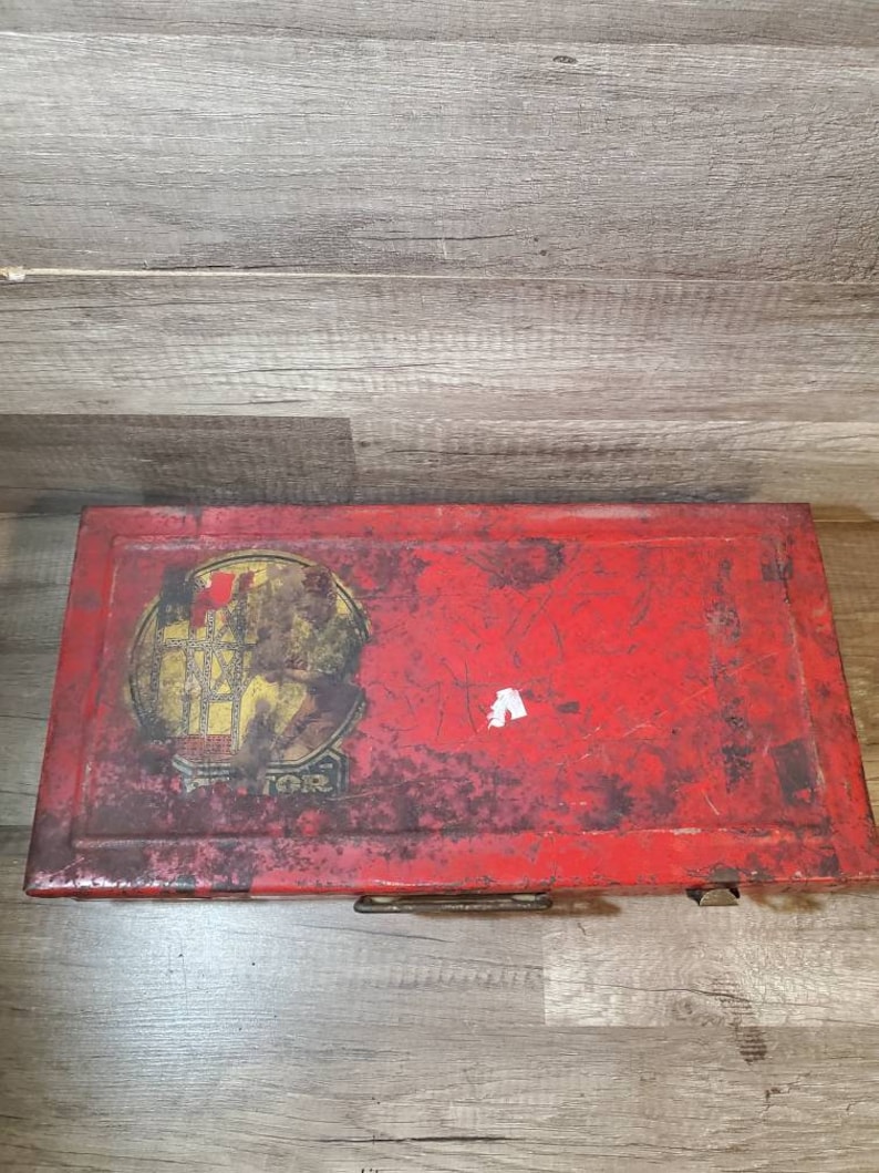 Vintage Gilbert Erector Set Metal Case 16