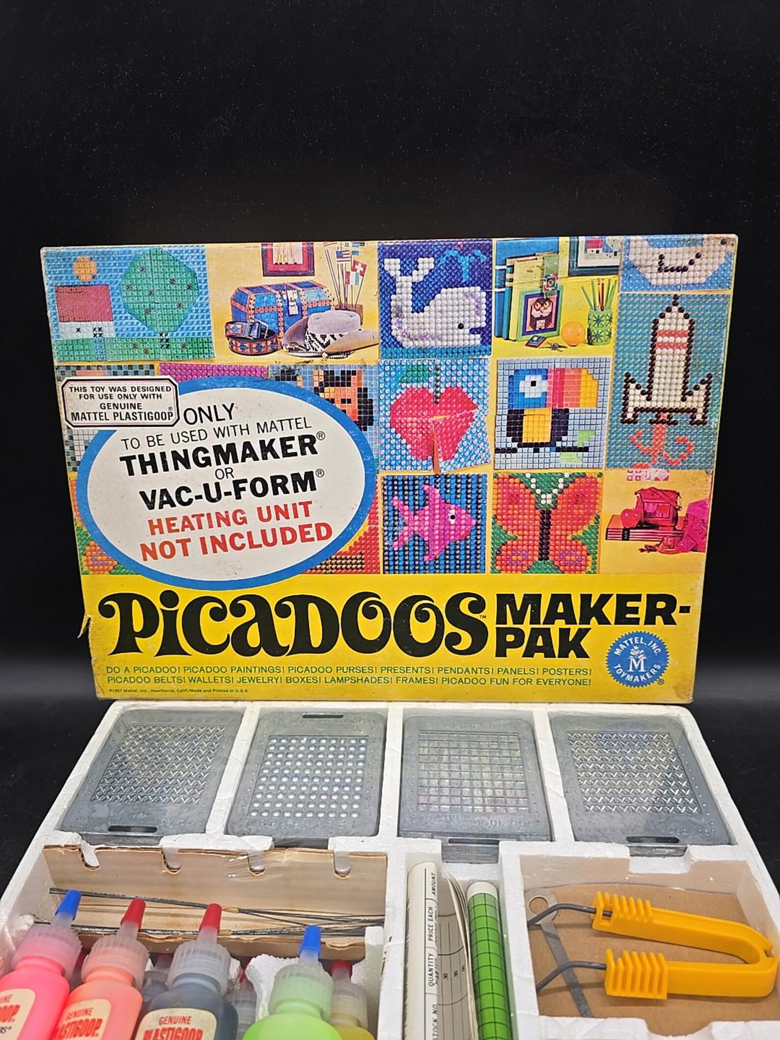 Thingmaker Machine Vintage 1967 Mattel THINGMAKER Picadoos Maker Kit W/plastigoop & Molds ...