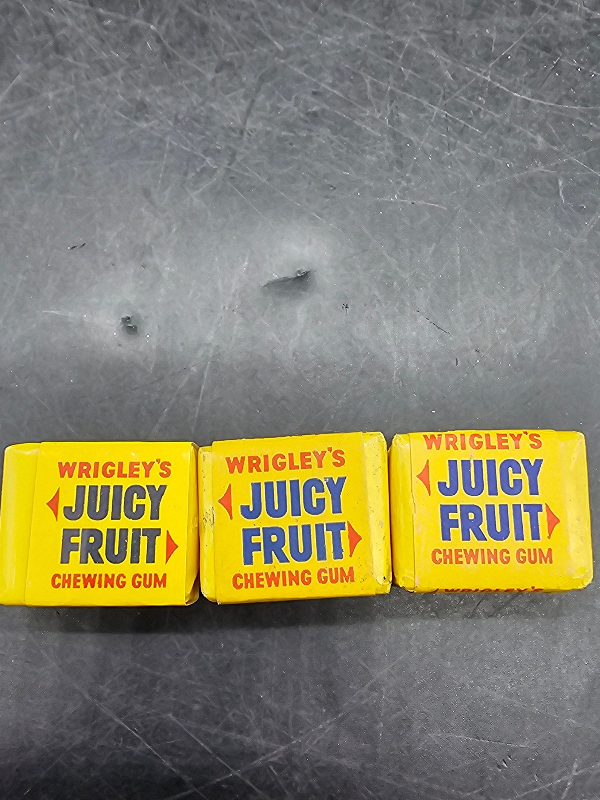 Vintage 3 Packs of Wrigley's Juicy Fruit Chewing Gum Unopened RARE