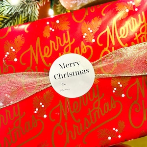 Merry Christmas Sticker Tag