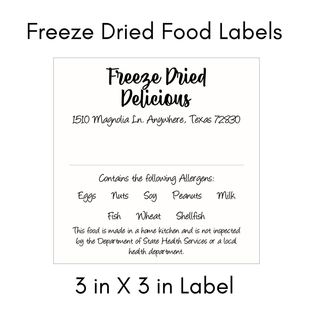 Custom Freeze Dried Candy Labels Etsy