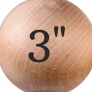 3 inch Wood Balls finest hardwood maple / Unfinished / 4 Ball lot/ Perfectly round and smooth