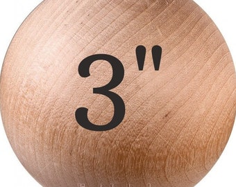 3 inch Wood Ball/ Unfinished Maple Hardwood Ball Made In USA / Buy 3  and get 1 free Ball / Sold per Ball / Perfectly round and smooth.