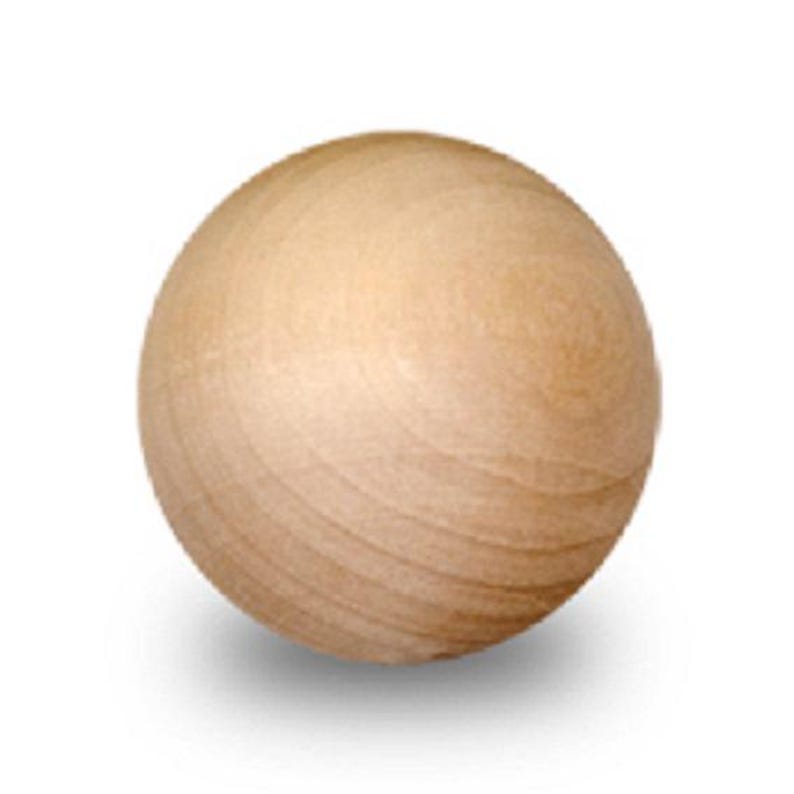 3 inch Wood Ball/ Unfinished Maple Hardwood Ball Made In USA / Buy 3 and get 1 free Ball / Sold per Ball / Perfectly round and smooth. image 2