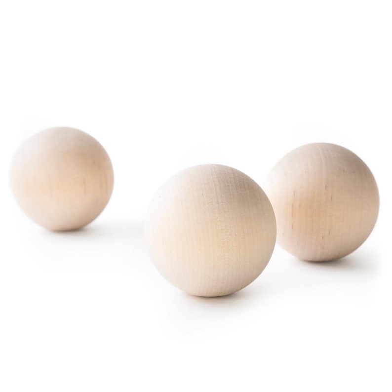 3 inch Wood Ball/ Unfinished Maple Hardwood Ball Made In USA / Buy 3 and get 1 free Ball / Sold per Ball / Perfectly round and smooth. image 3