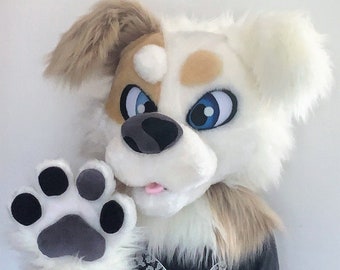 Mqing Studio Canidae Cute Dog Furry Suits Fursuit Head, Partial