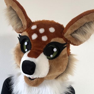 Customizable deer fursuit head hooves tail, deer furry, deer furry mask Oneandonlycostumes
