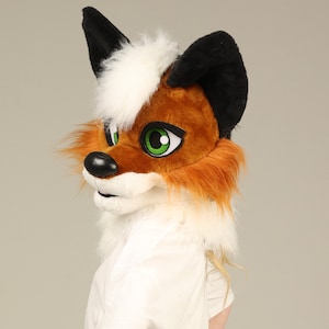 Fox Face Mask Adult Ginger Fox Face Mask Adult Ginger