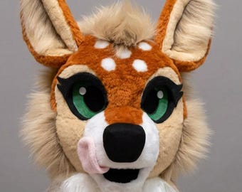 Custom Deer Fursuit Head, Hooves & Tail Feet, Size M/L - Doe Fursuit Commission