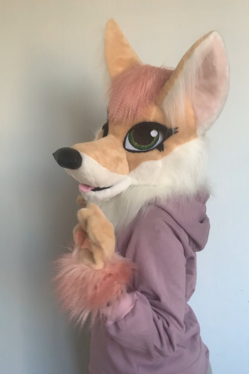 827px x 1241px - Fennec Fox Fursuit Partial Fox Fursuit Head Premade Fursuit - Etsy