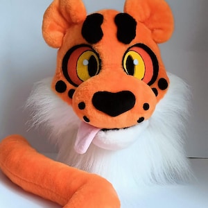 Premade Fursuit Head and Tail - Kids Tiger Cheetah Furry Suit