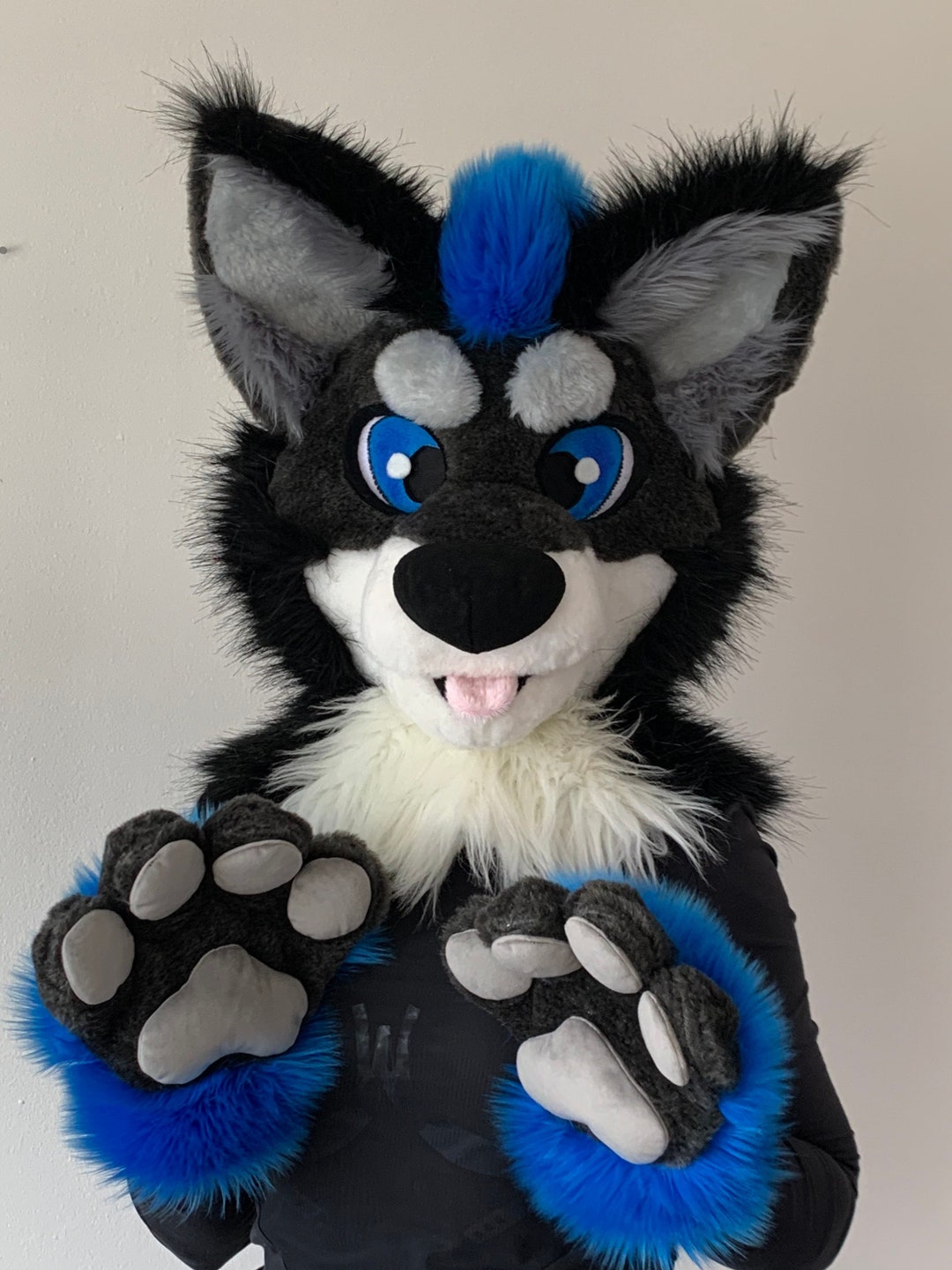 EU Dark Grey Wolf Fursuit Mini Partial Fursuit for Sale Wolf - Etsy