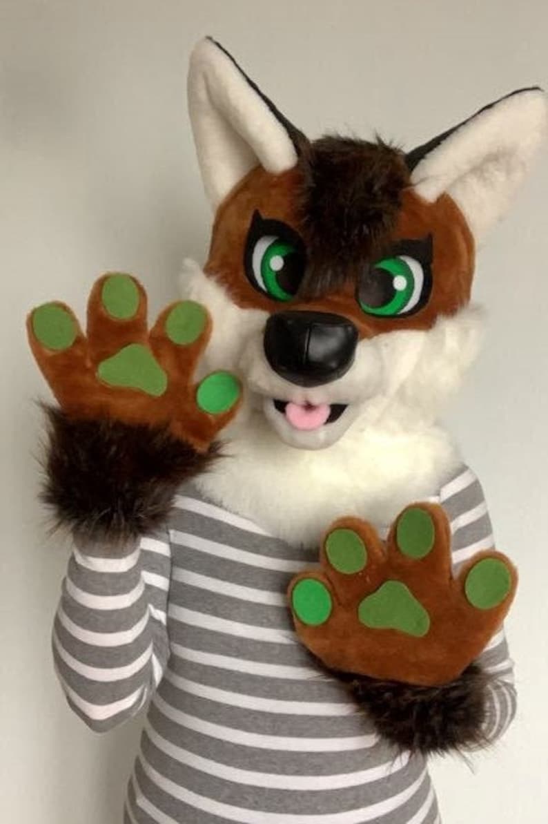 Brown fox fursuit partial for kids fursuit partial premade | Etsy