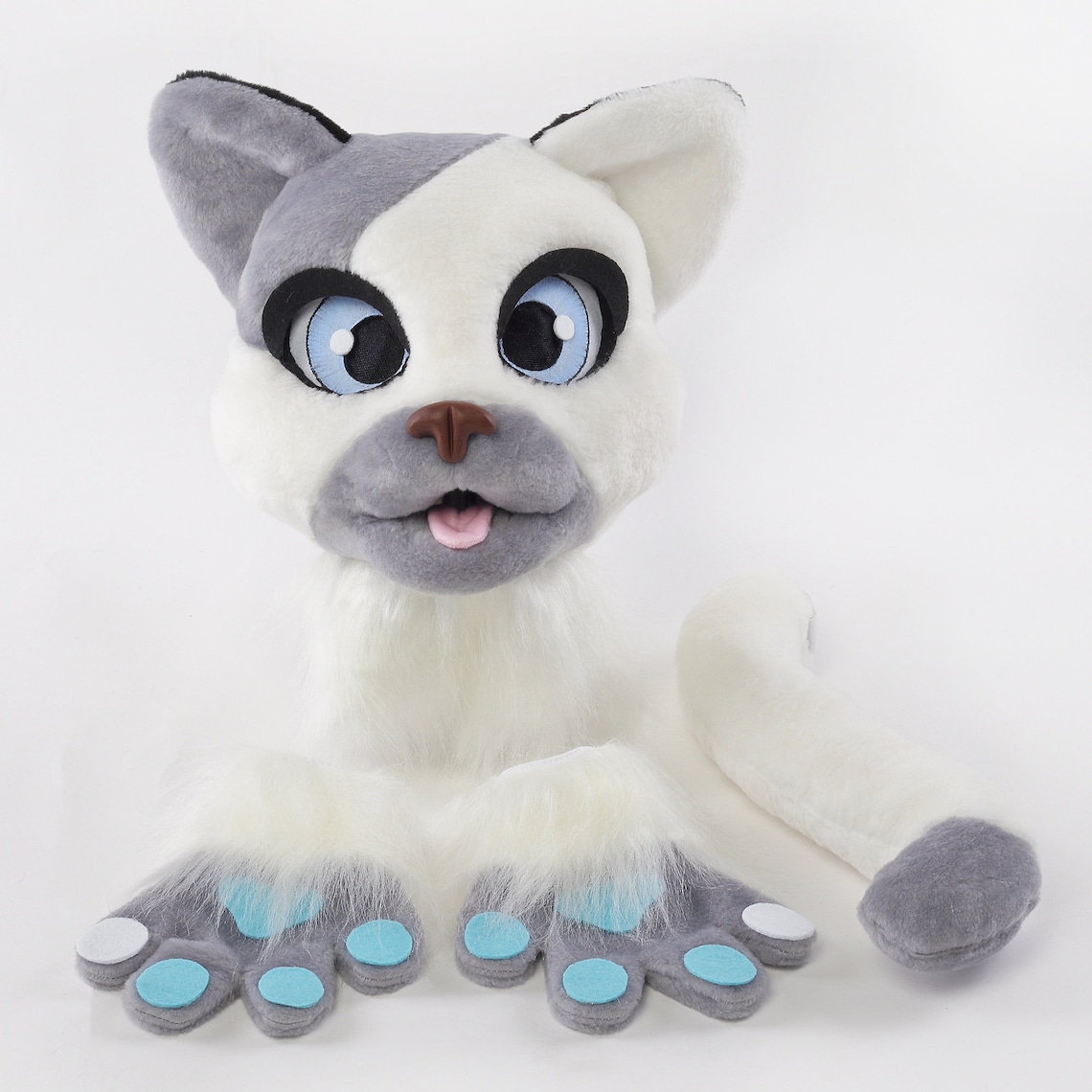 White calico cat fursuit fursuit cat fursuit kids fursuit Etsy