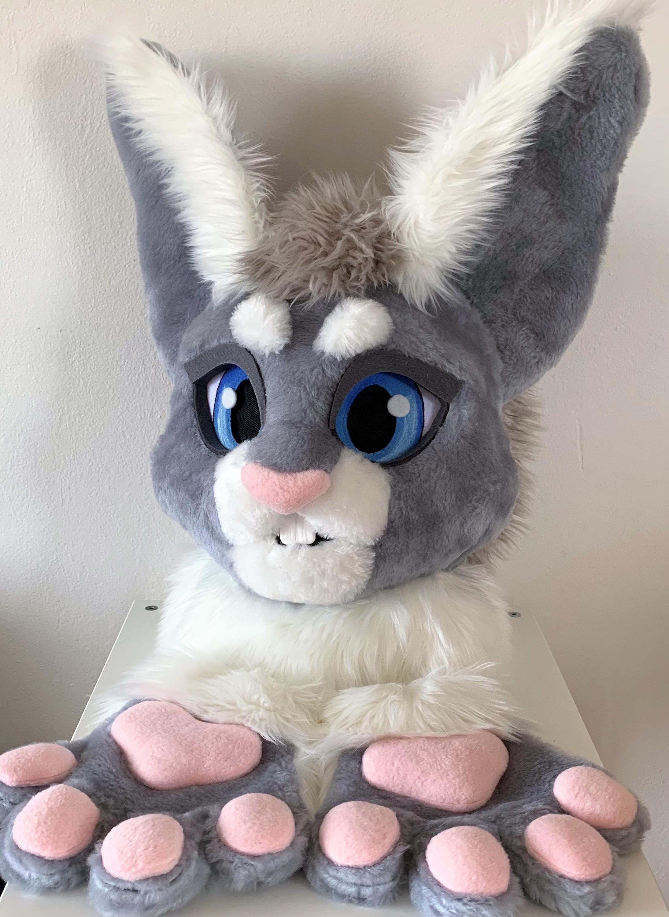 Custom Rabbit Lop Bunny Fursuit Head, Paws & Tail, Size M/L - Etsy