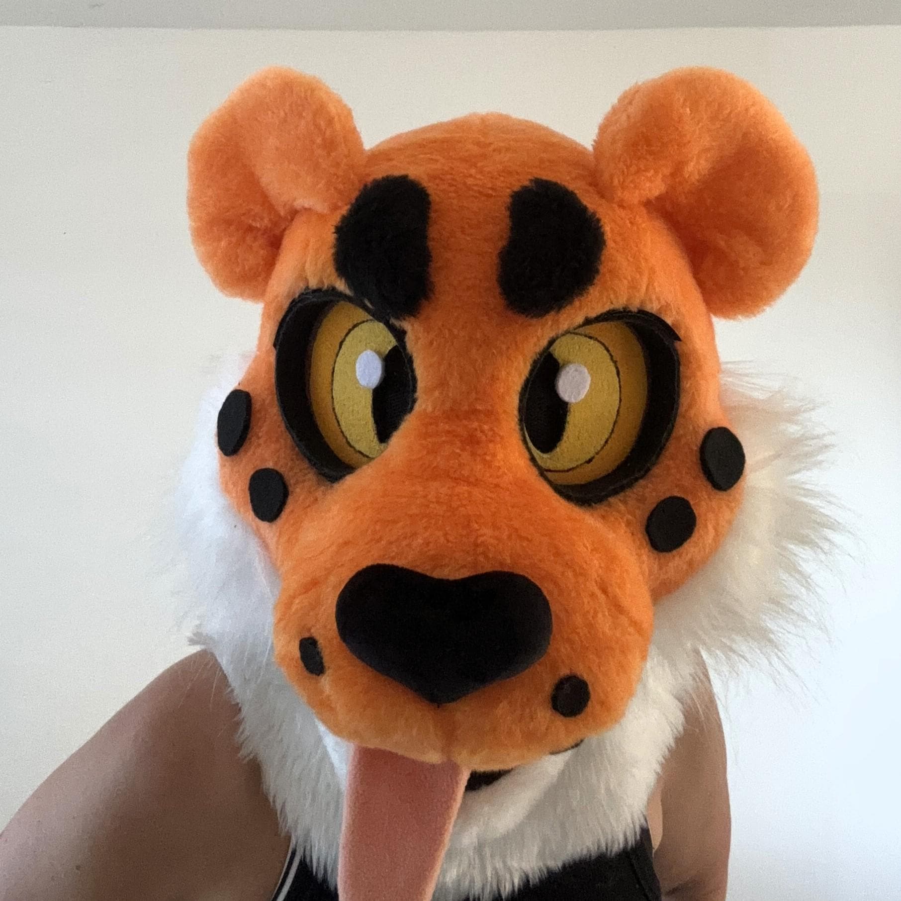 Kids Cheetah Tiger Fursuit Head and Tail Age 8-12, Furry