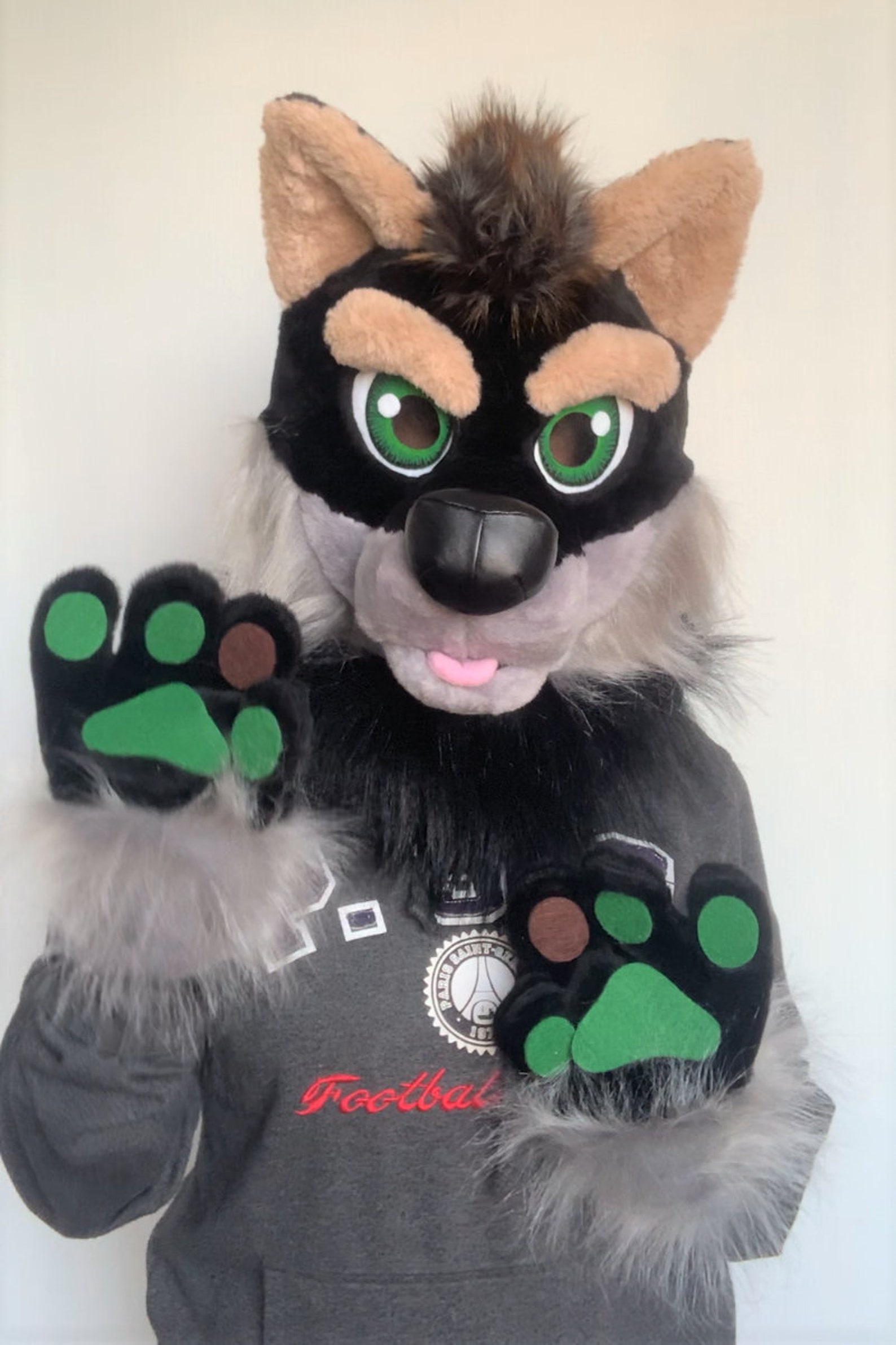 Black wolf fursuit fursuit head wolf affordable fursuit Etsy