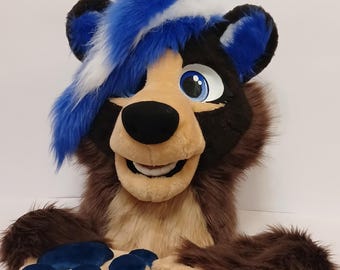 Bear Fursuit Head Commission, Custom Bear Fursuit Partial