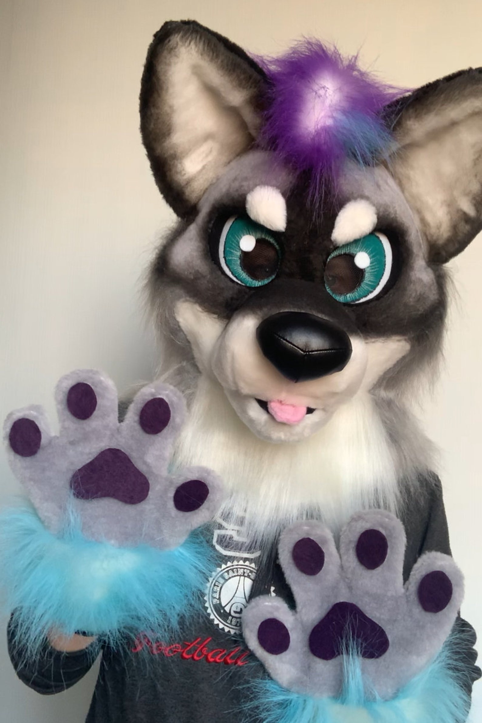 Fursuit head commission with existing head base: wolf cat | Etsy