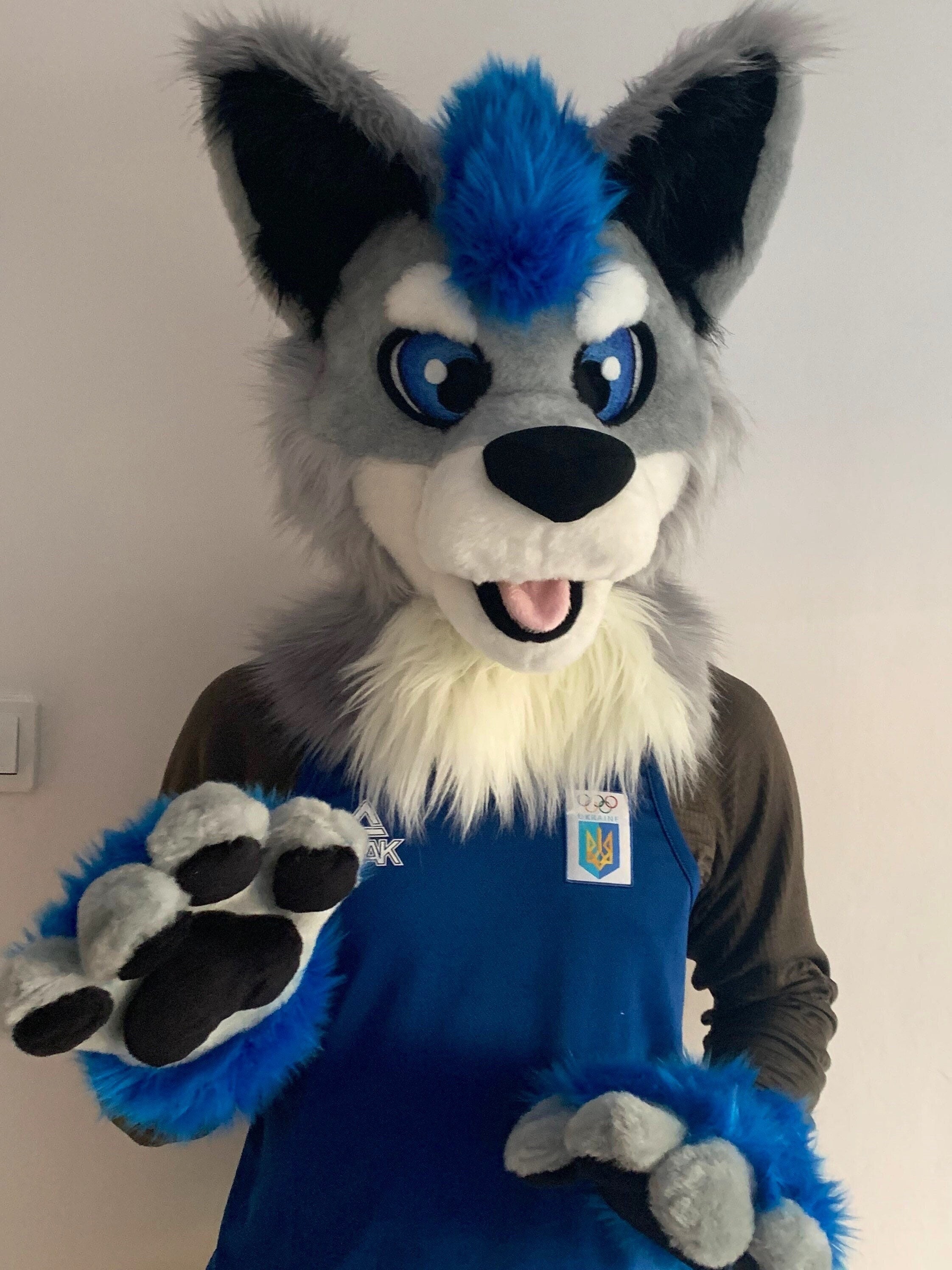 Premade wolf husky fursuit hoofd handpoten staart fursuit