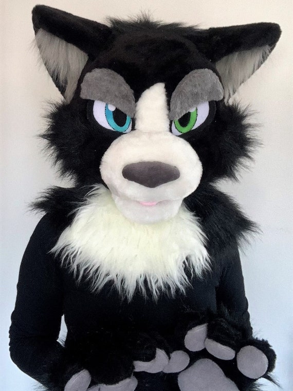 Oneandonlycostumes cat fursuit head and hand paws kids 9 15, cat