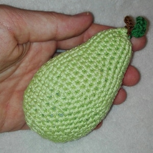 Homemade pear crocheted