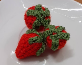 Set of 3 strawberries