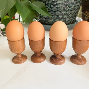 Teak Wood Eggcups