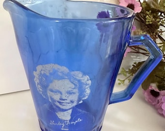 シャーリー・テンプルプリント、サファイヤ・ブルー・ガラス レプリカ6