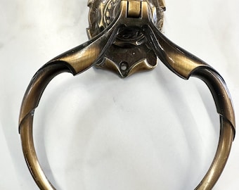 Toallero vintage de metal negro y dorado de Amerock