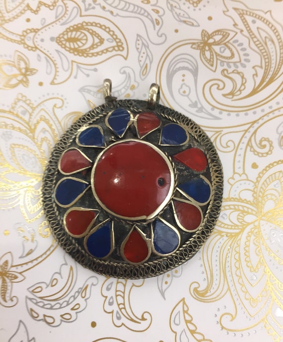 Antique Turkish Pendant, Agate on Silver, Antique… - image 6