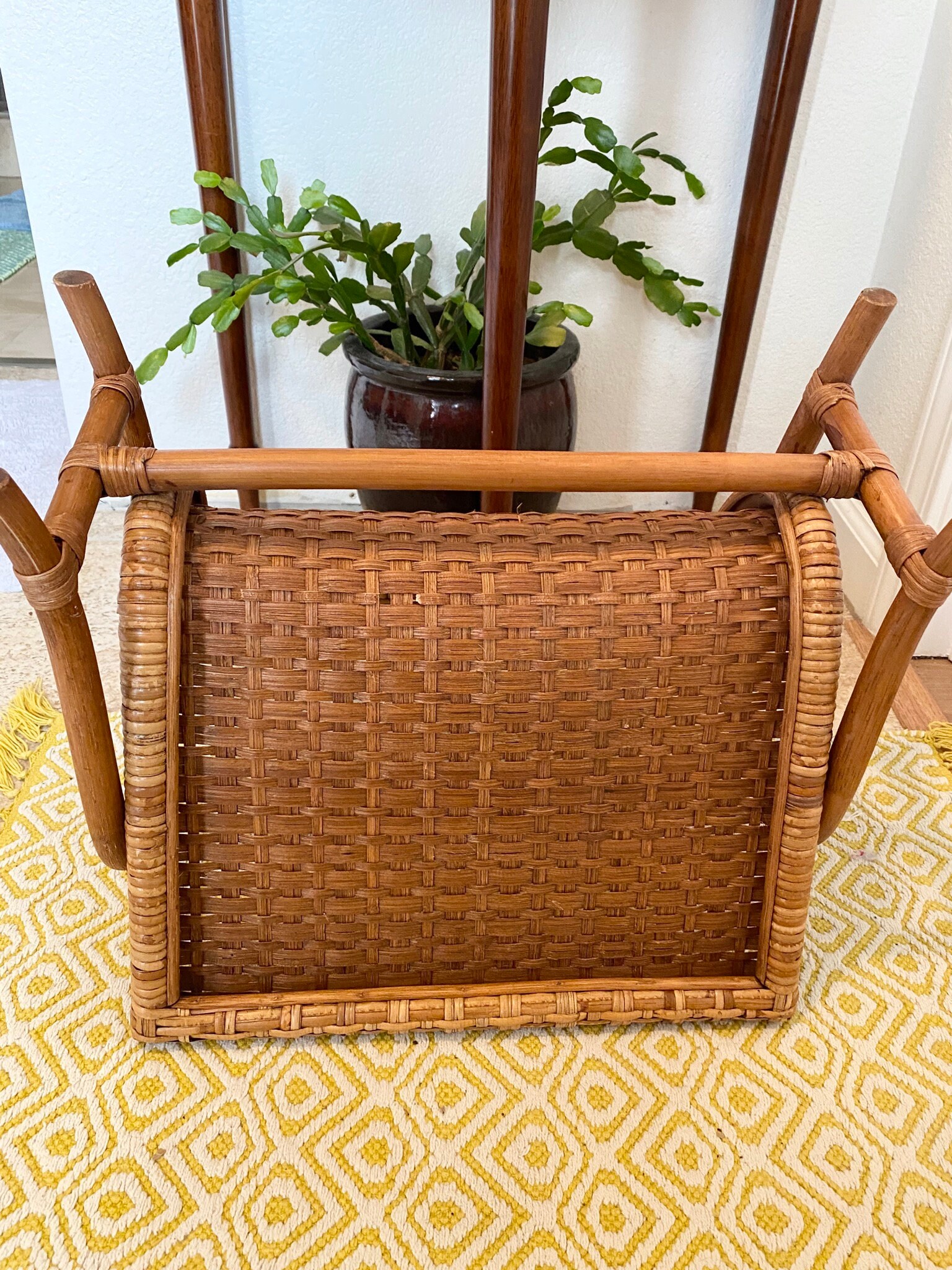 Wicker Towel Rack Rattan Magazine Rack Etsy