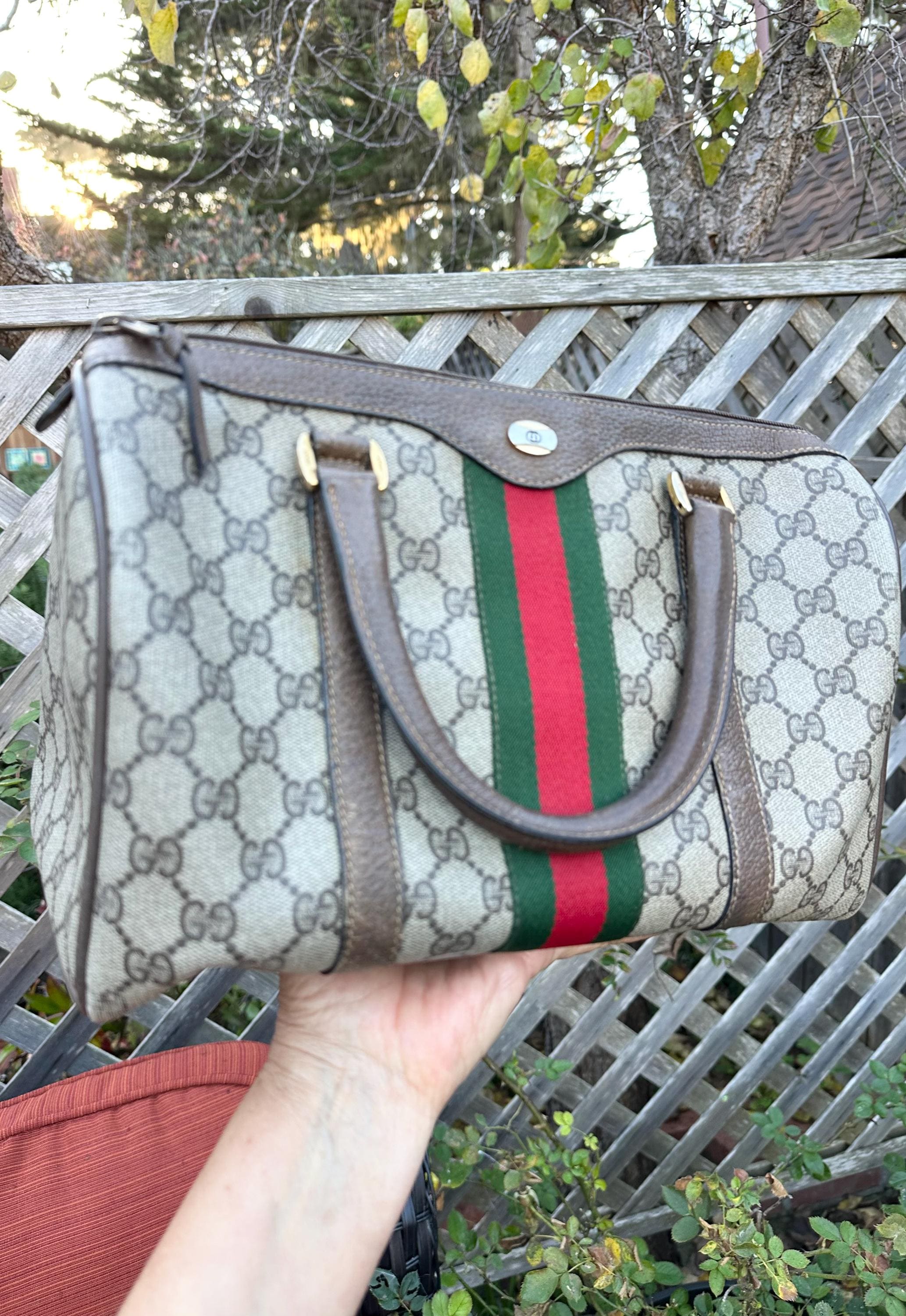 バッグ 90s archive grunge old GUCCI Boston y2k Gucci Vintage Boston - Etsy