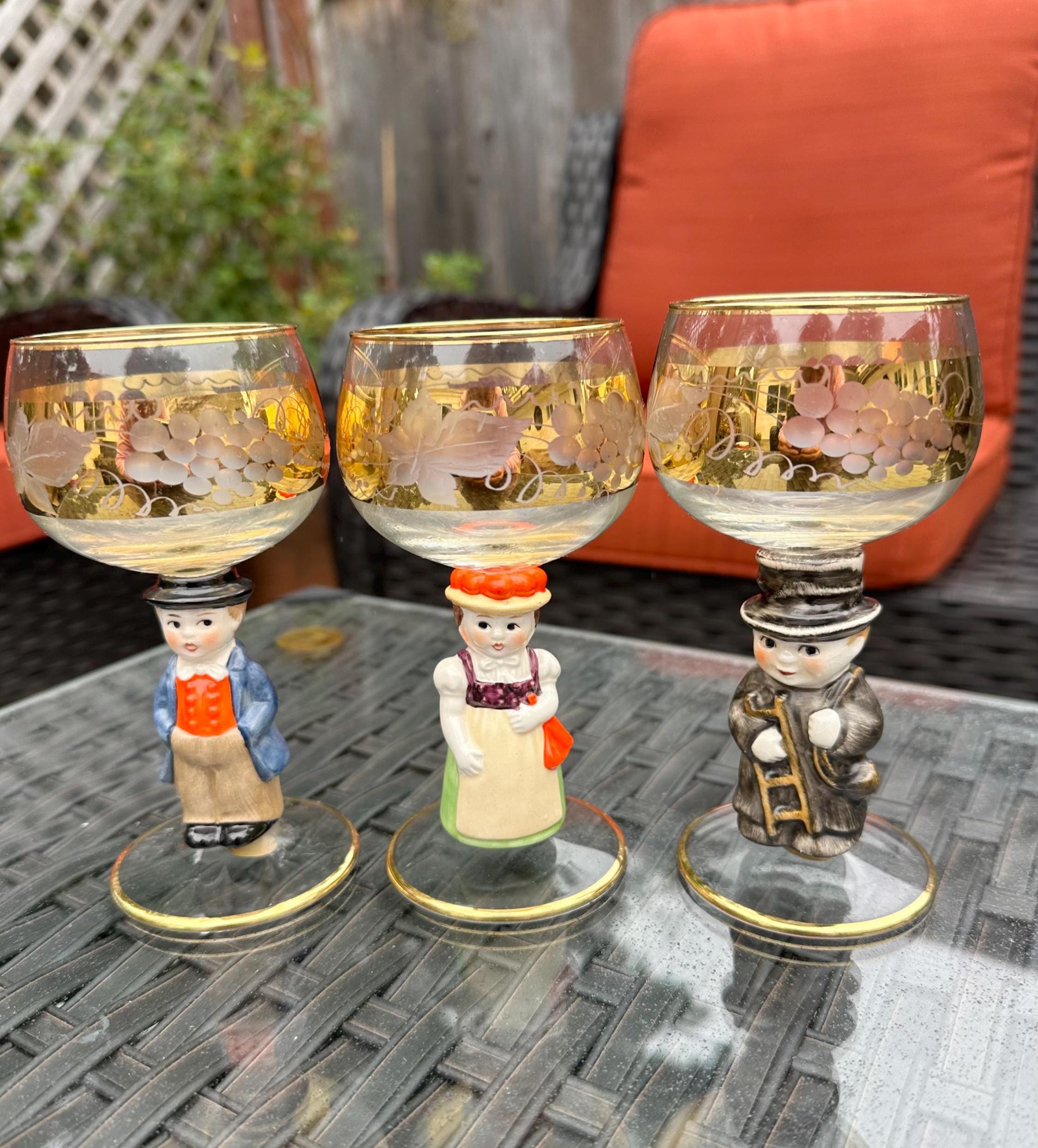 フンメル人形ワイングラス　全6点セット フンメル人形ワイングラス 全6点セット フンメル人形ワイングラス 全6