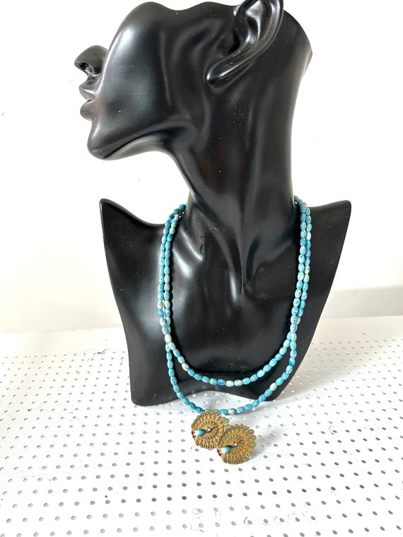 Turquoise Jewelry Set, Natural Turquoise Strand