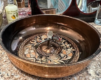 Bol de bain turc, tas de hammam en cuivre, bol de poisson nageur