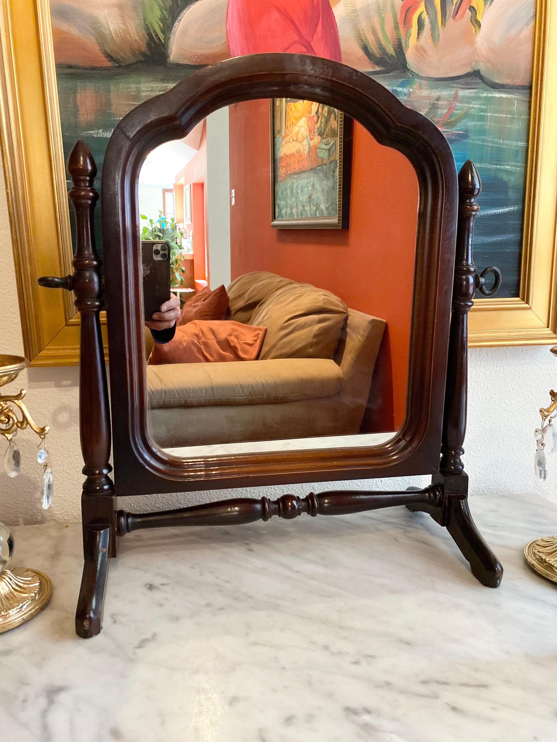 鏡家具 職人さんアンティークビンテージ carved wooden mirror 鏡家具 職人さんアンティークビンテージ carved wooden mirror
