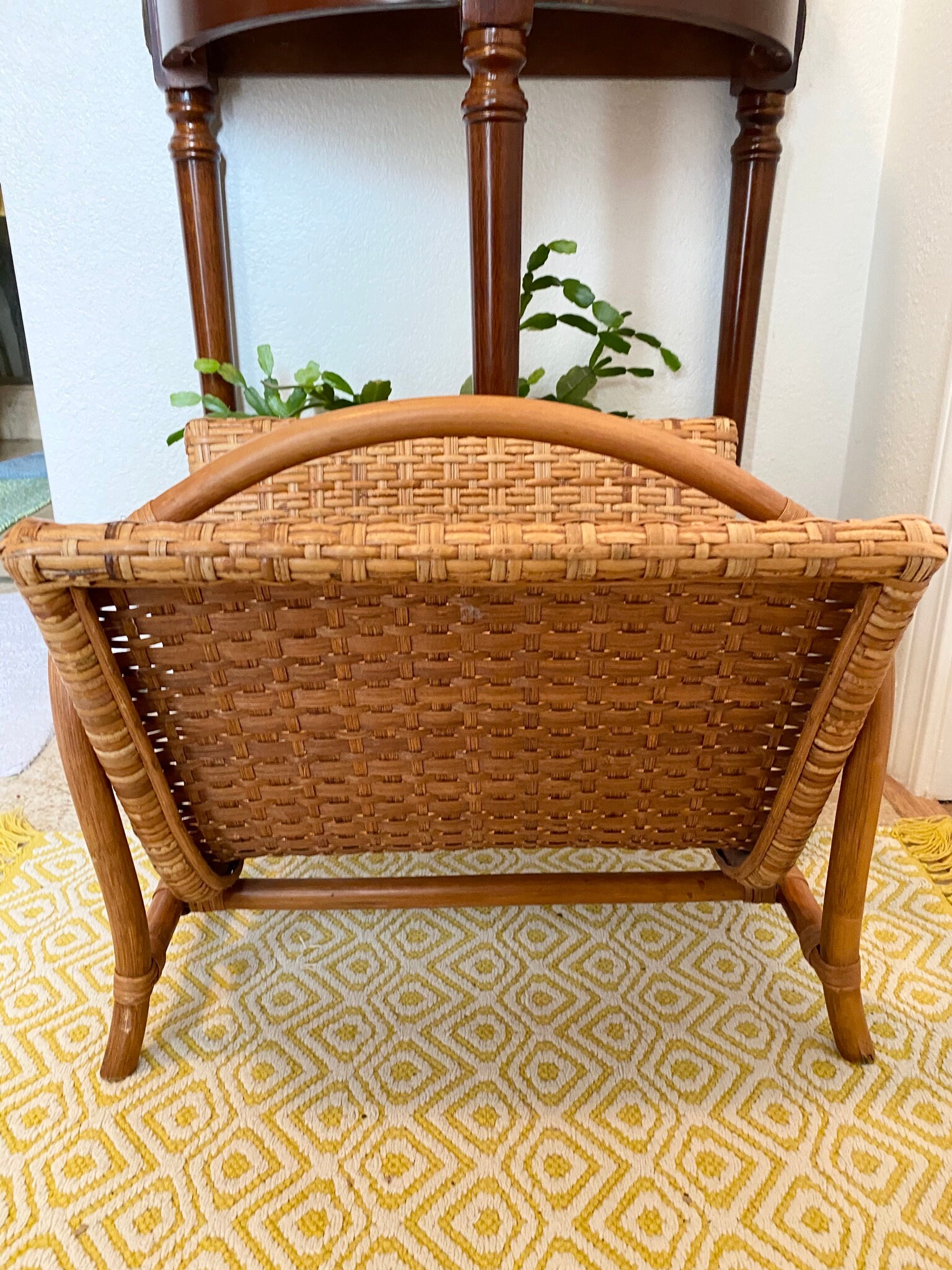 Wicker Towel Rack Rattan Magazine Rack Etsy