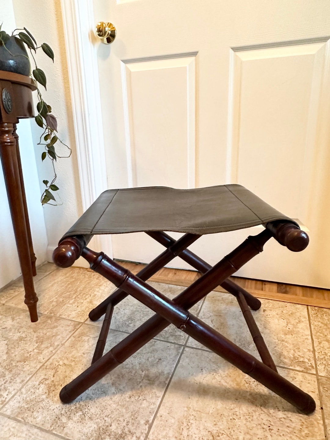 Leather Folding Stool, Hotel Luggage Rack Etsy UK