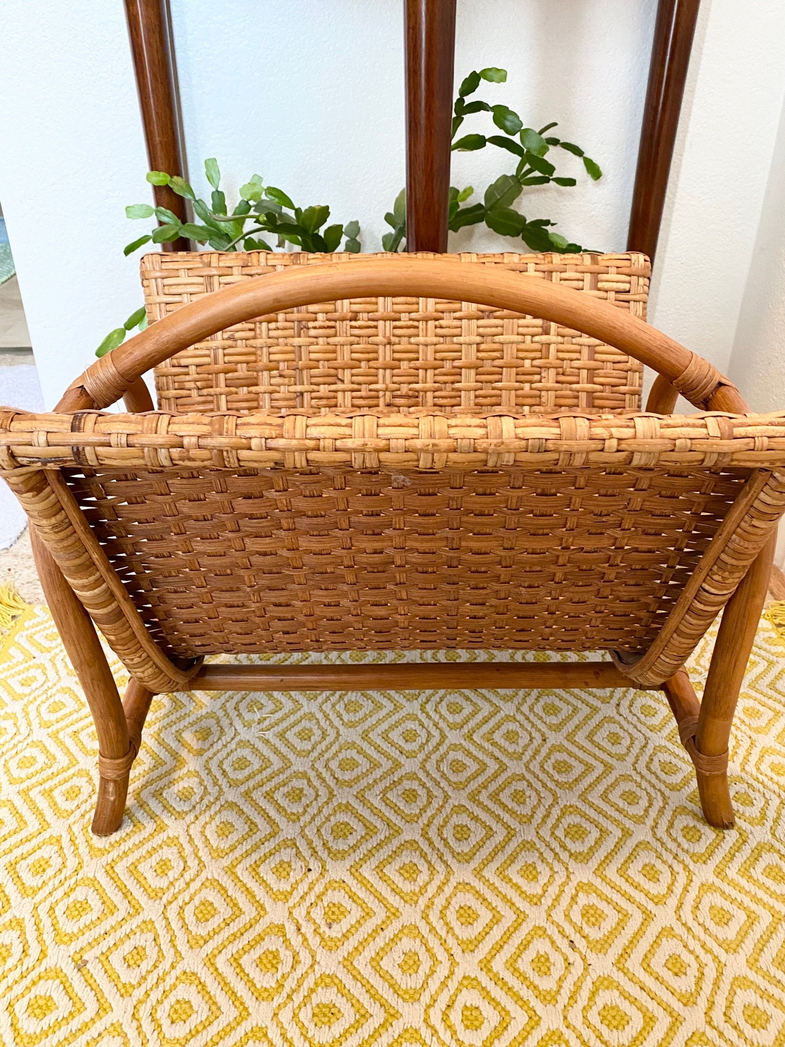 Wicker Towel Rack Rattan Magazine Rack Etsy