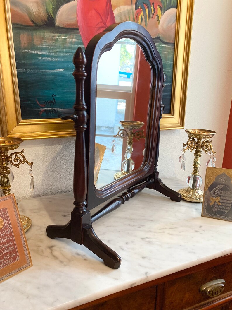 Antique Dresser Mirror Carved Wood Mirror Etsy