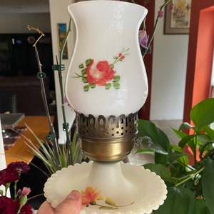Hurricane Style Lamp, Antique Table Lamp
