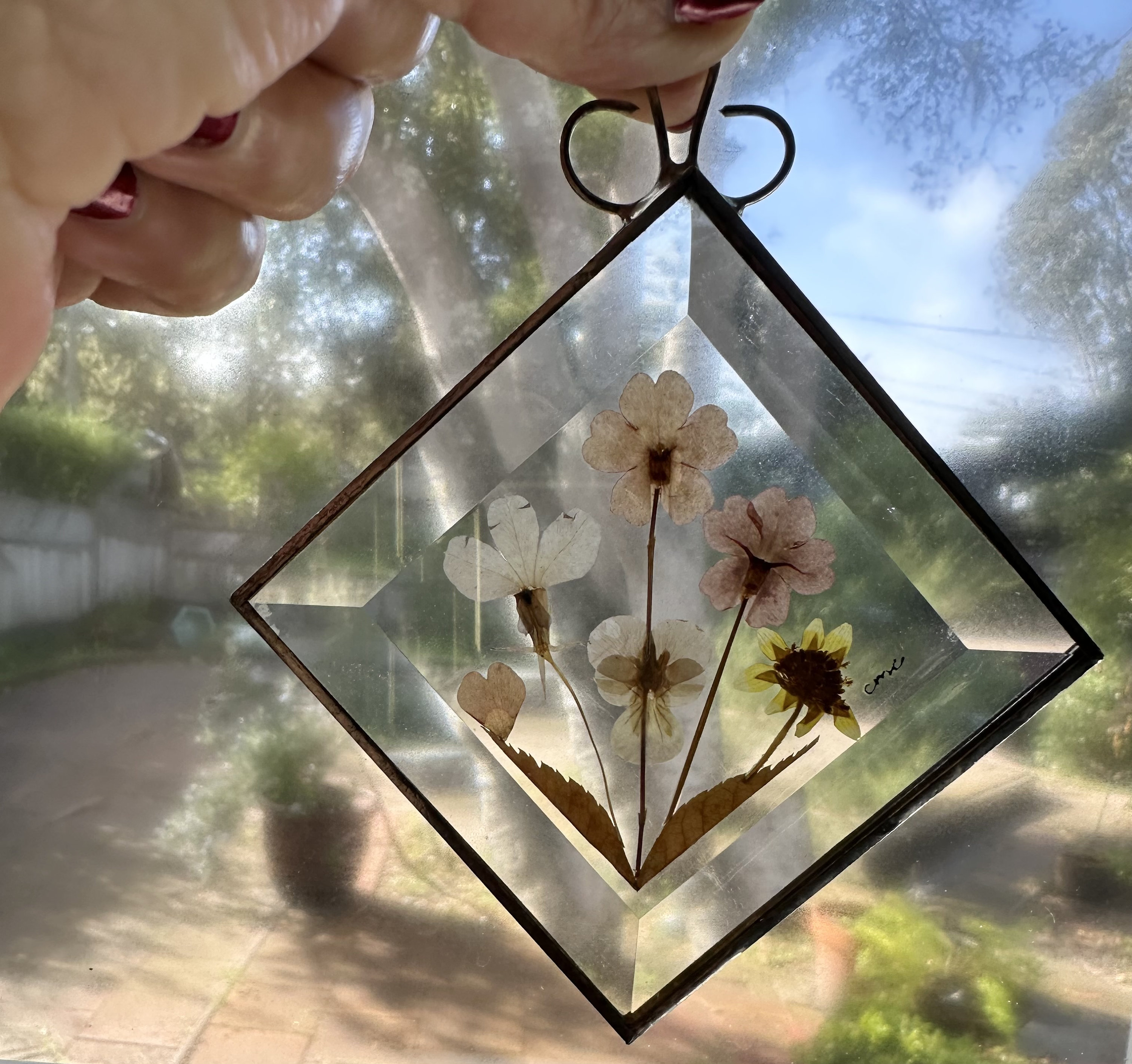 über die Schönheit und über den .... Diamond Window Hanging - Etsy India