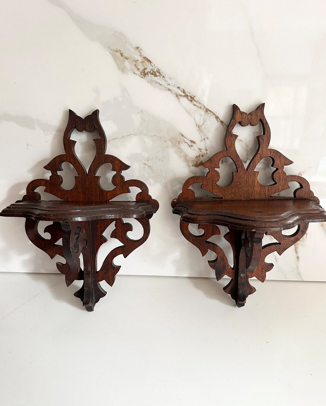 Picture of Carved Wood Shelves - Etsy