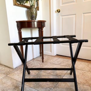Hotel Luggage Rack, Black Suitcase Stand