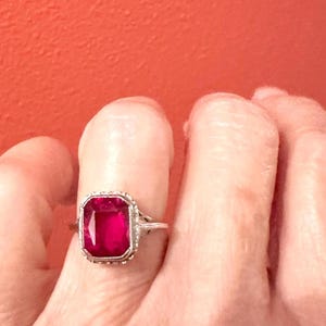 14 kt witgouden ring, maat 5 afbeelding 5