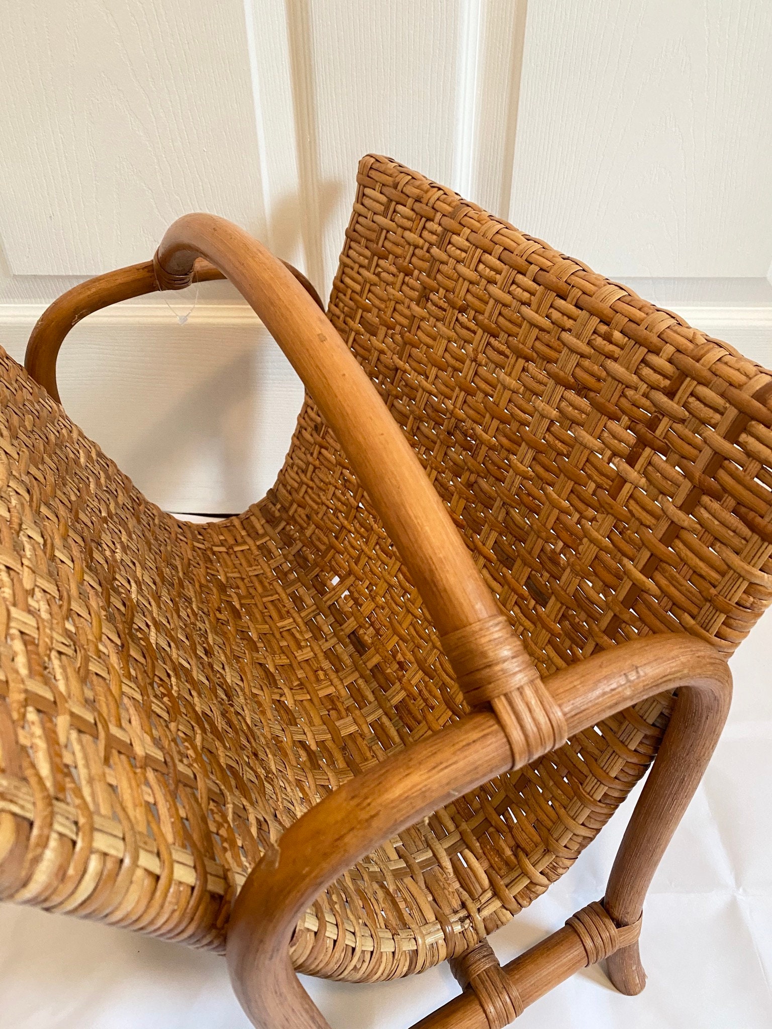 Wicker Towel Rack Rattan Magazine Rack Etsy