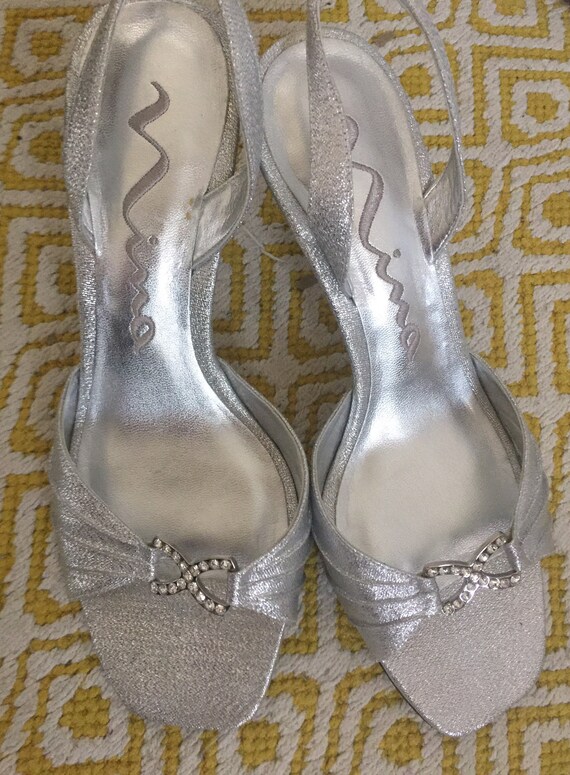 silver sandals size 2